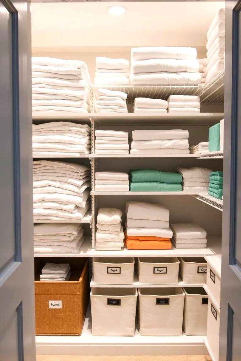 Categorize Your Linens - 24 Linen Closet Organization Ideas