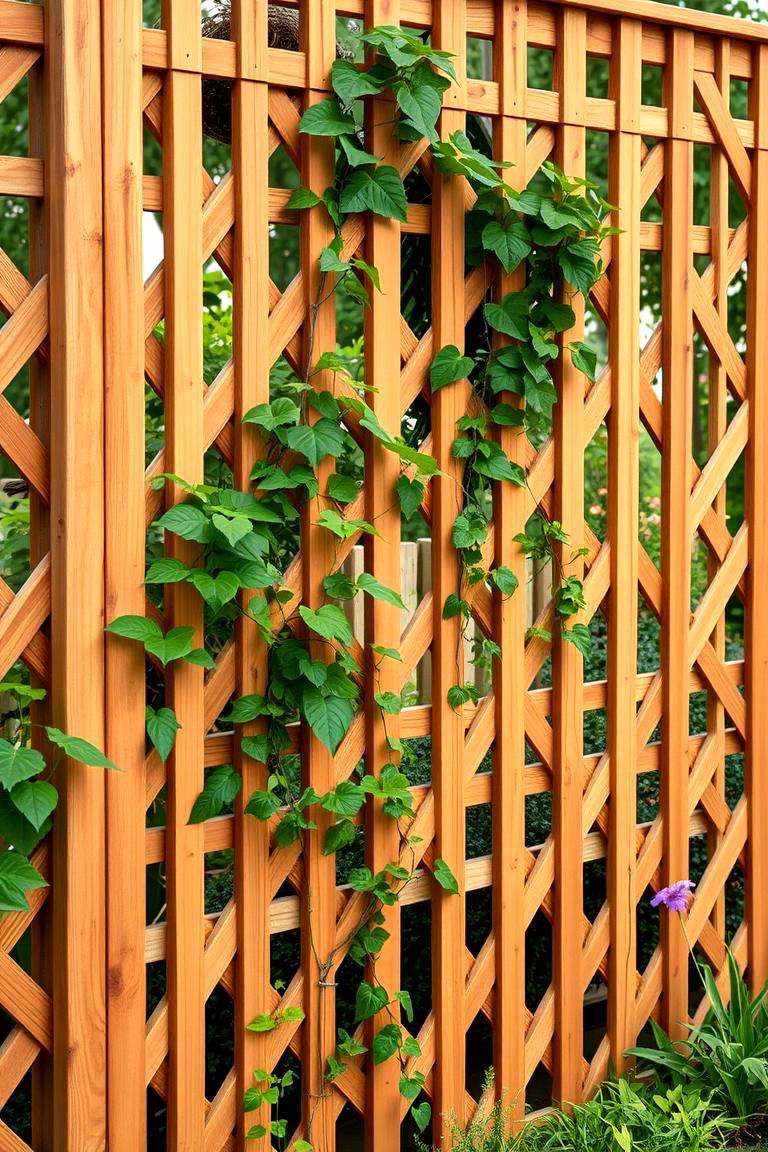 Cedar Lattice Fence - 24 Cedar Fence Ideas