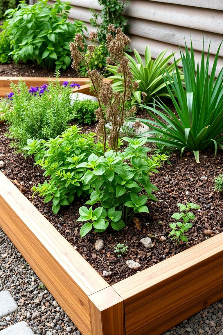 Cedar Plank Edging for a Warm Rustic Touch - 24 Mulch Edging Ideas