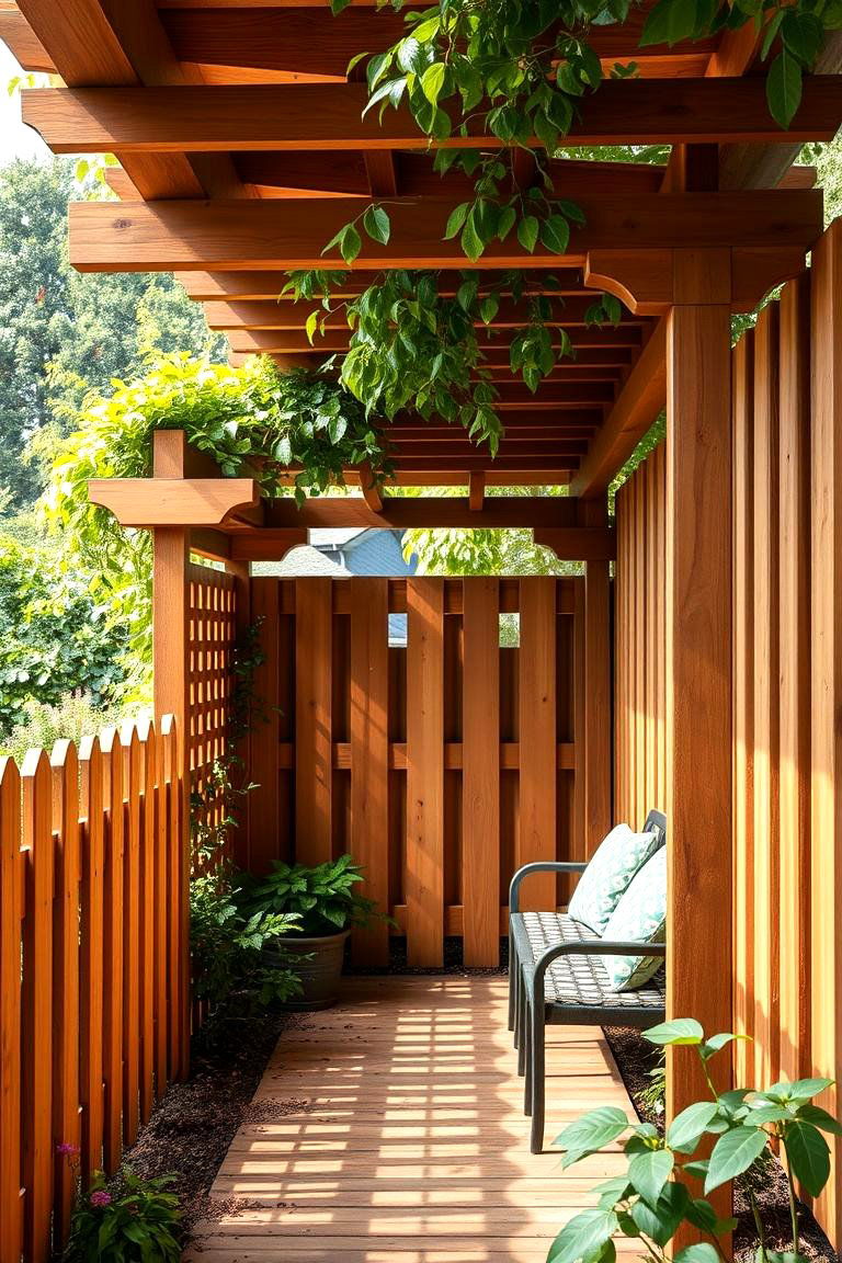 Cedar Shaded Fence - 24 Cedar Fence Ideas