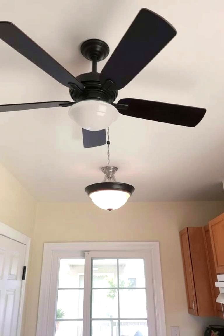 Ceiling Fans with Integrated Lighting - 24 Small Kitchen Lighting Ideas