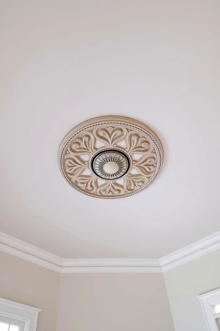 Ceiling Medallion Highlight - 24 Vaulted Ceiling Ideas