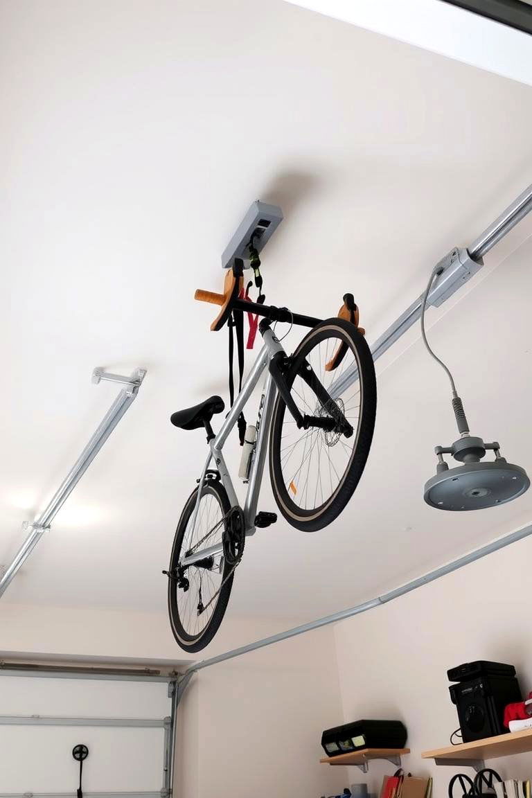 Ceiling Mounted Hoists - 24 Garage Bike Storage Ideas