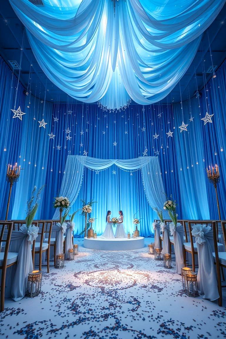Celestial Blue Charm - 24 Blue Wedding Theme Ideas