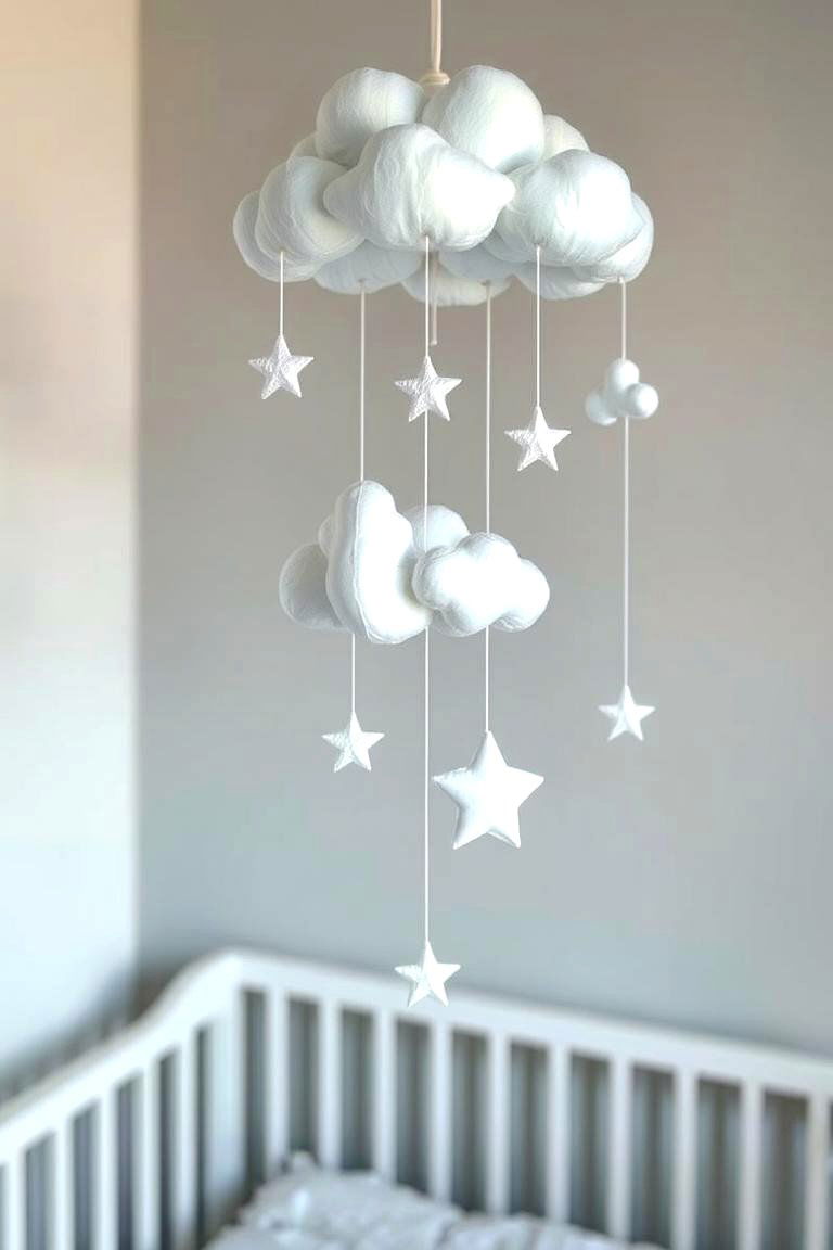 Celestial Cloud Mobile Magic - 24 Cloud Themed Nursery Ideas
