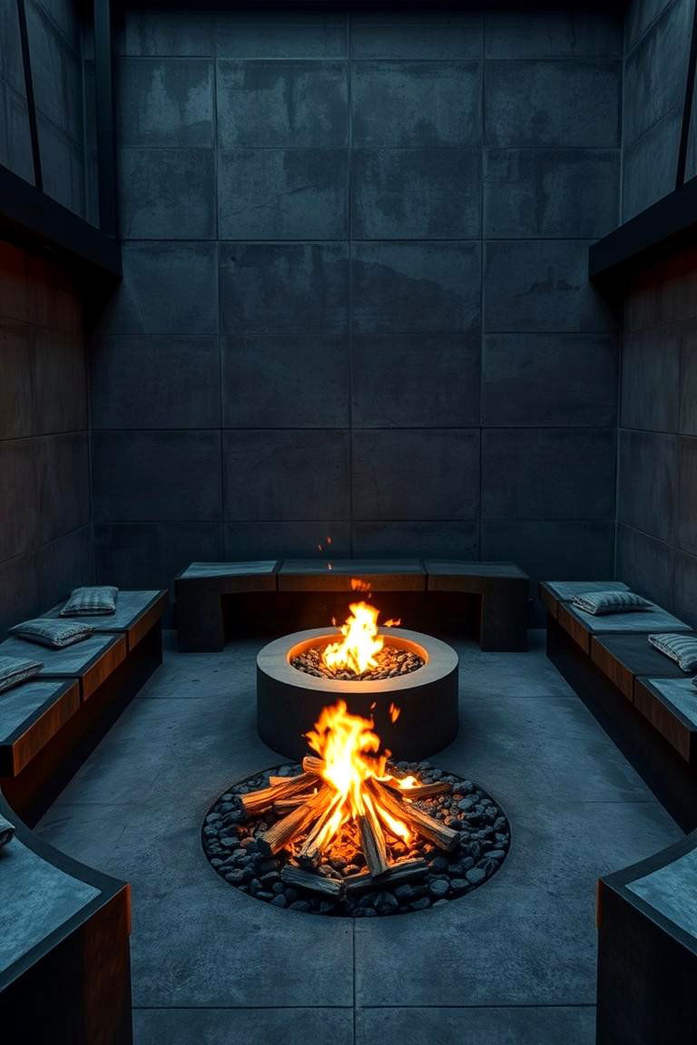 Cement Seat Walls - 24 Fire Pit Seating Ideas