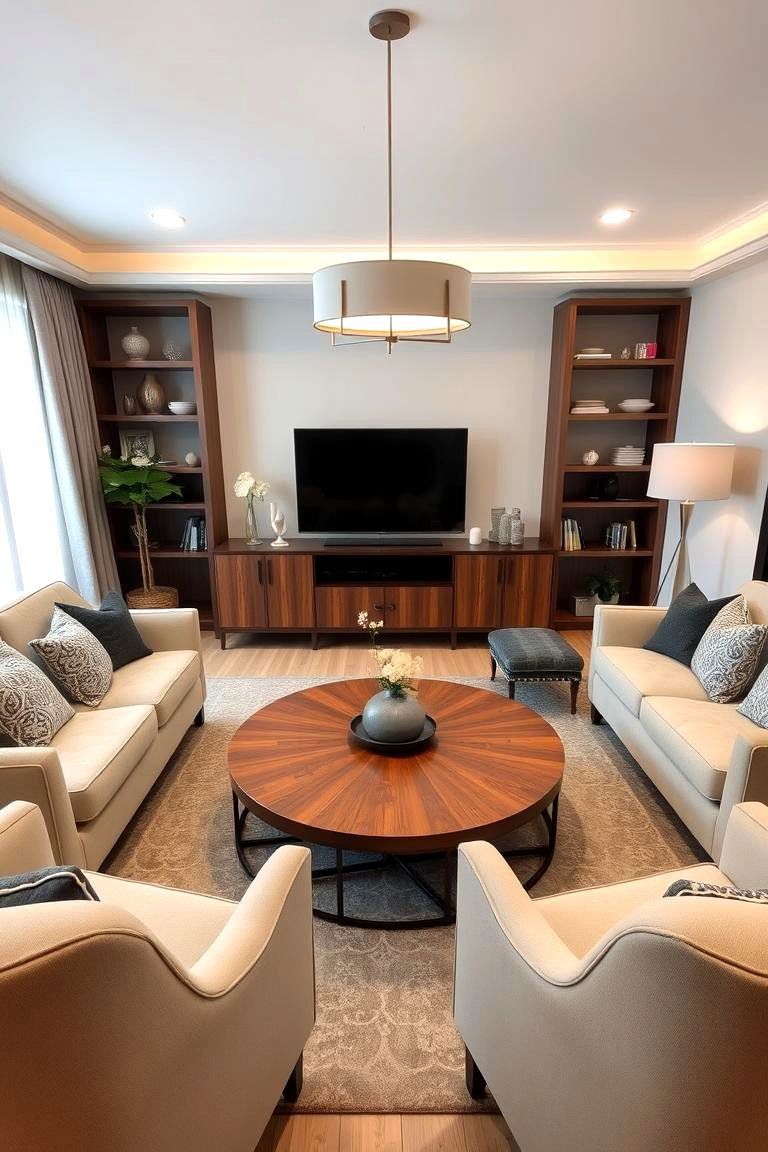 Centering Around a Stylish Coffee Table - 24 Living Room Layout Ideas