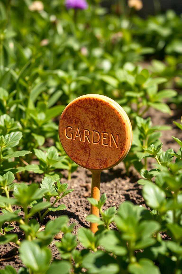Ceramic Garden Marker - 24 Garden Sign Ideas