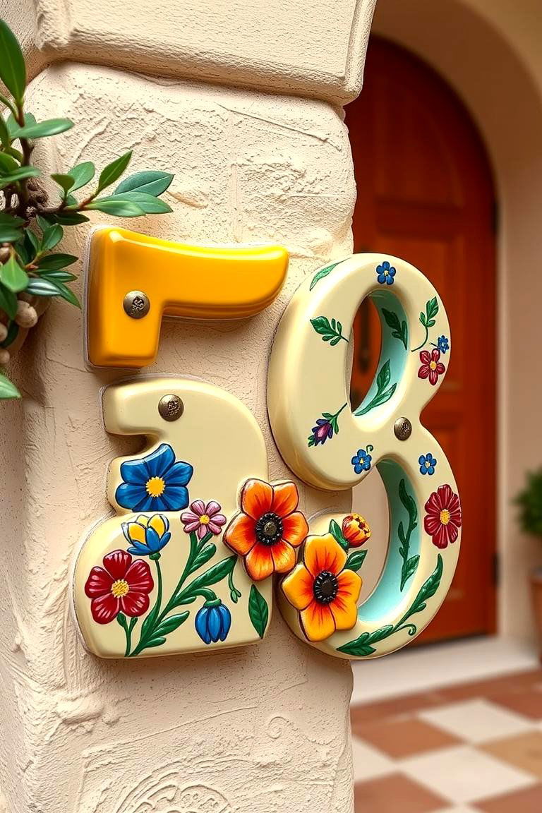 Ceramic House Numbers - 24 House Number Ideas
