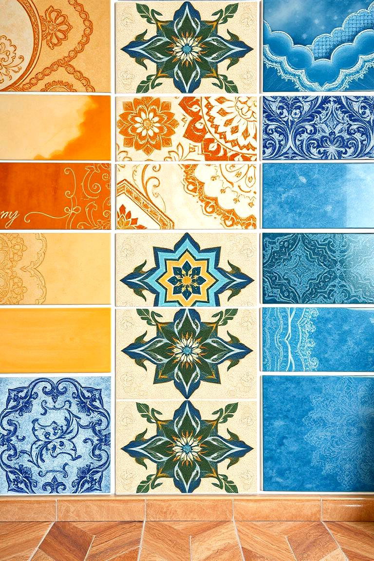 Ceramic Tile Accents - 24 Outdoor Wall Decor Ideas