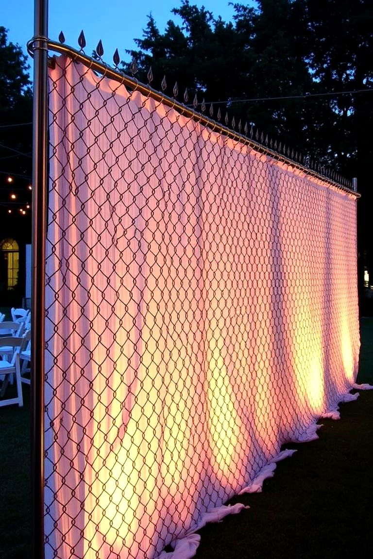 Chain Link Curtain Fence - 24 Temporary Fence Ideas