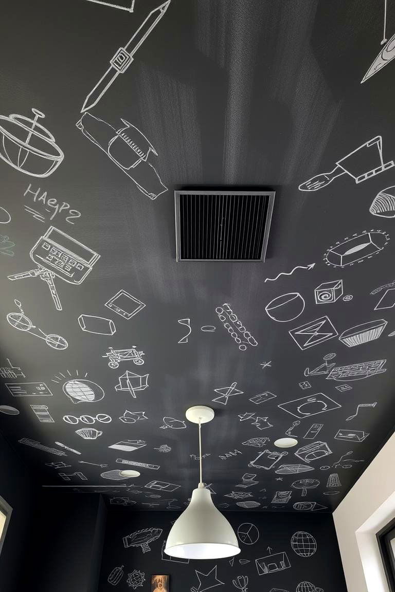 Chalkboard Ceiling Paint - 24 Cheap Ceiling Ideas