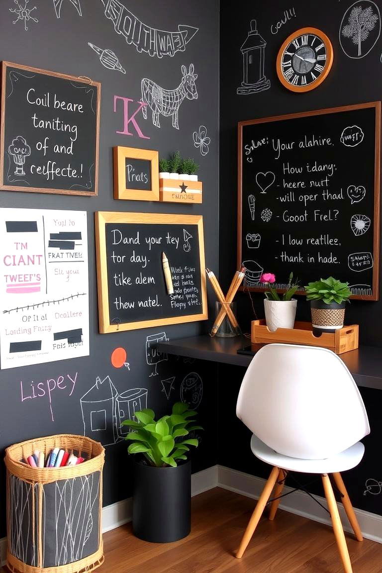 Chalkboard Elements for Creative Flair - 24 Boho Farmhouse Decor Ideas