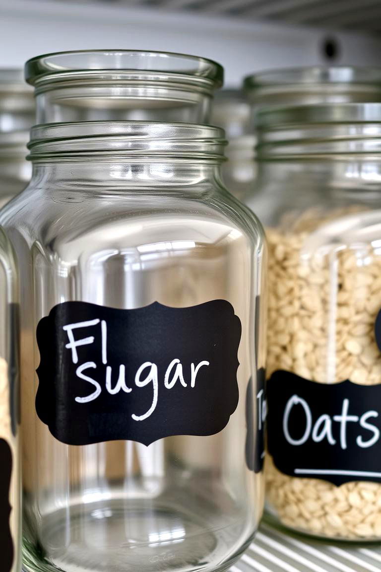 Chalkboard Labels for Easy Identification - 24 Pantry Shelving Ideas