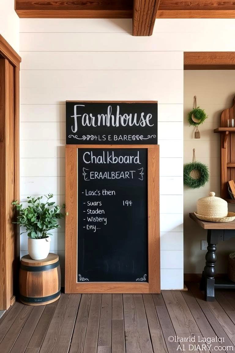 Chalkboard Message Boards - 24 Farmhouse Wall Decor Ideas