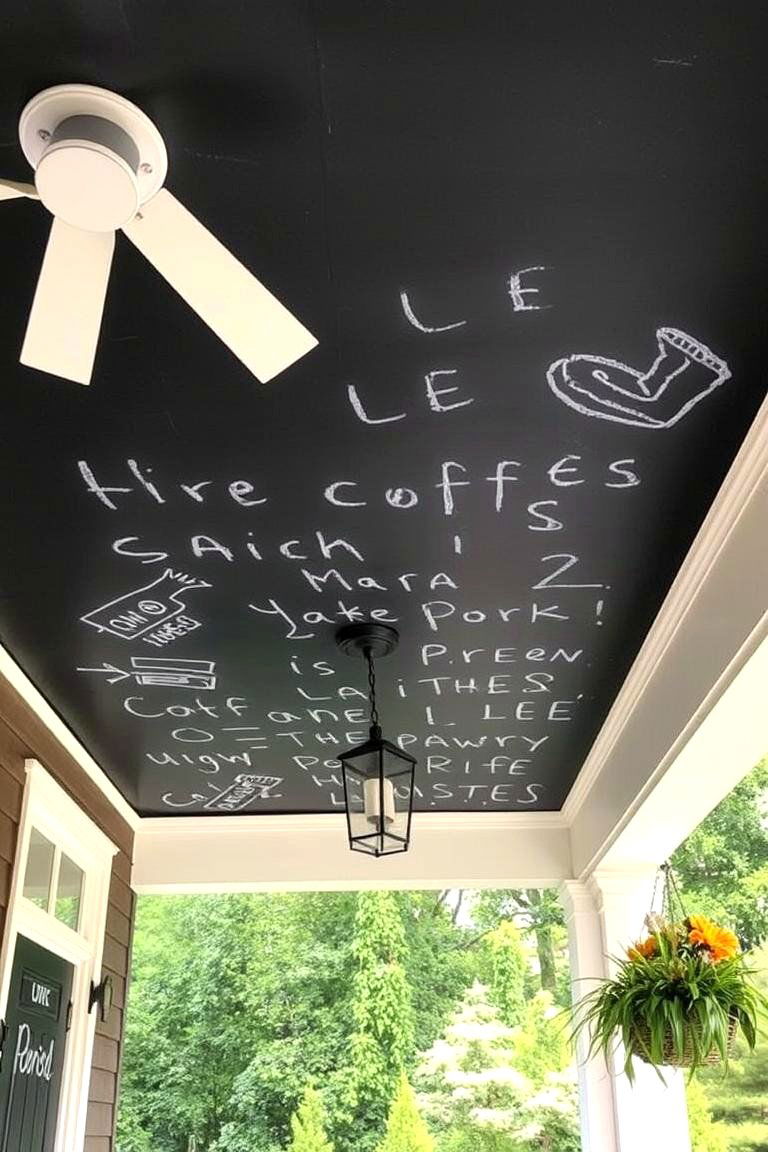 Chalkboard Paint Finish - 24 Porch Ceiling Ideas