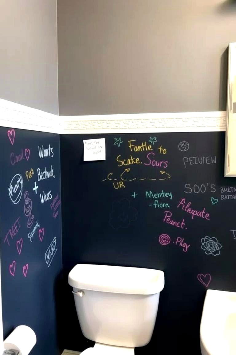 Chalkboard Paint - 24 Bathroom Wall Ideas