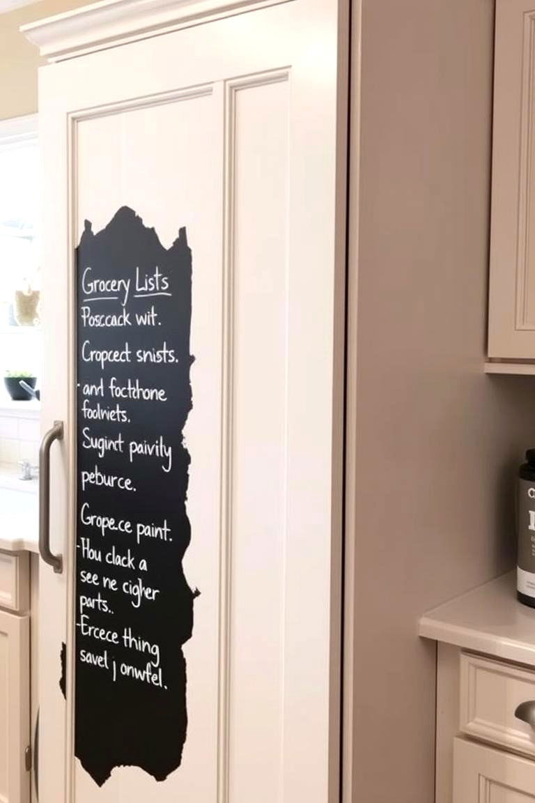 Chalkboard Painted Message Center - 24 Painted Furniture Ideas