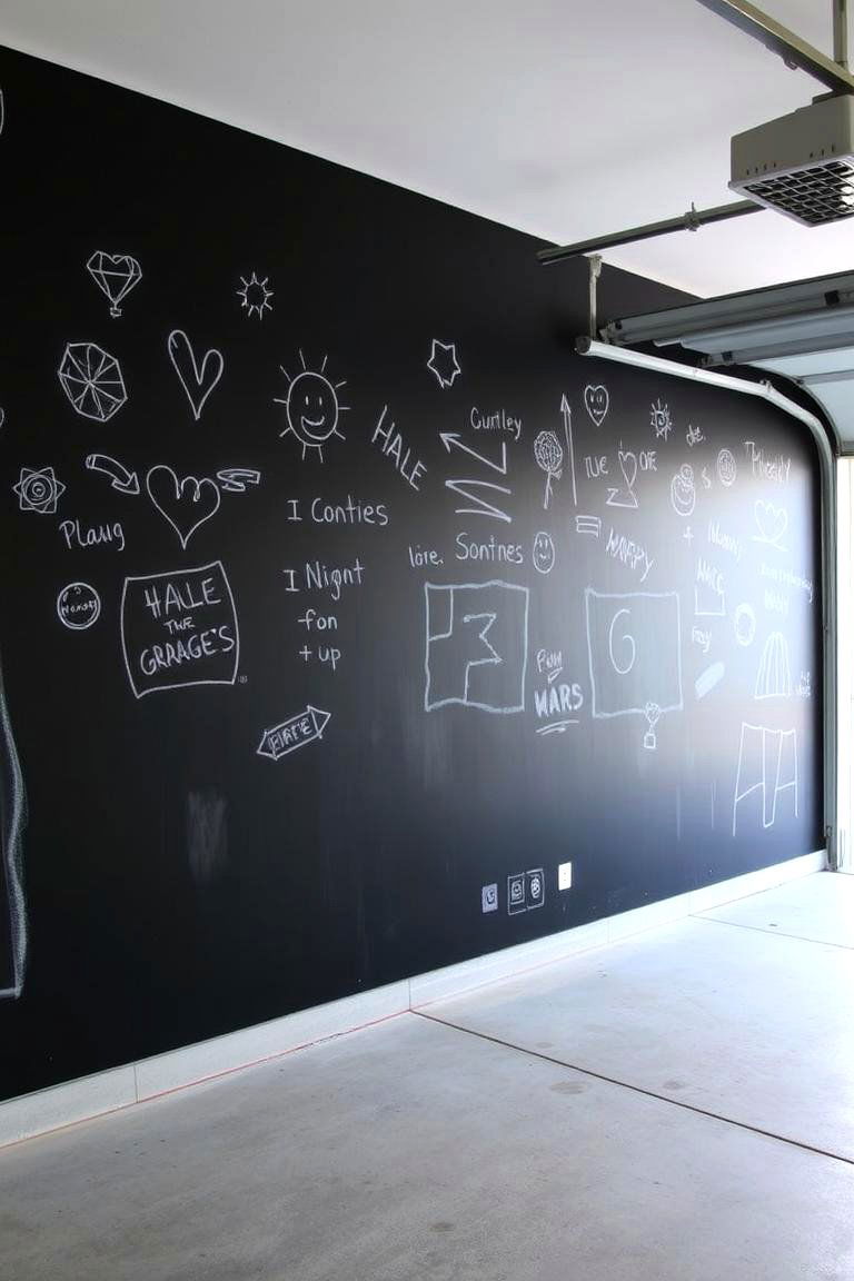 Chalkboard Wall - 24 Garage Wall Paint Ideas