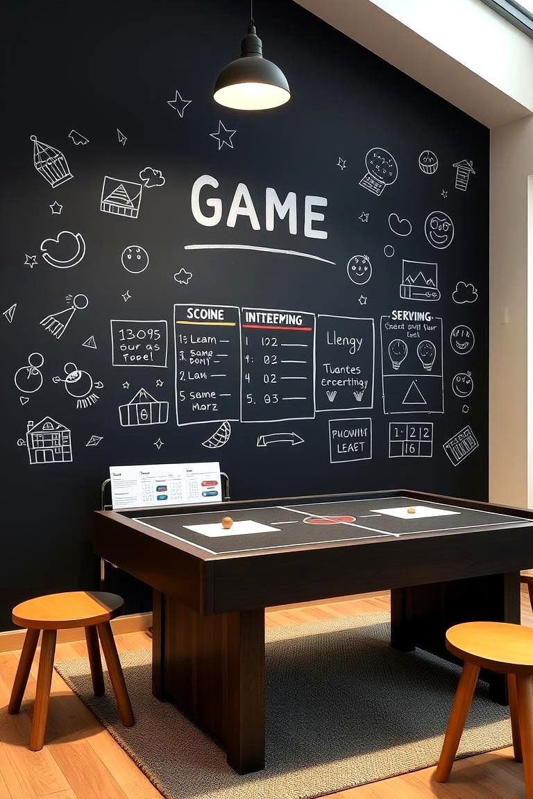 Chalkboard Wall Magic - 24 Game Room Paint Ideas