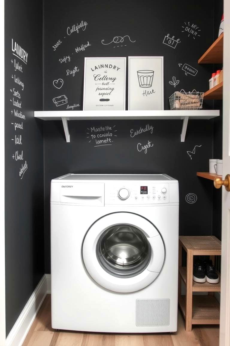 Chalkboard Wallpaper - 24 Laundry Room Wallpaper Ideas
