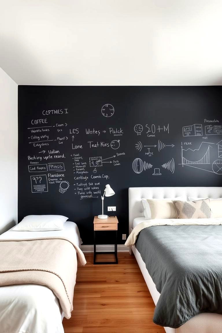 Chalkboard Walls - 24 Bedroom Wall Painting Ideas