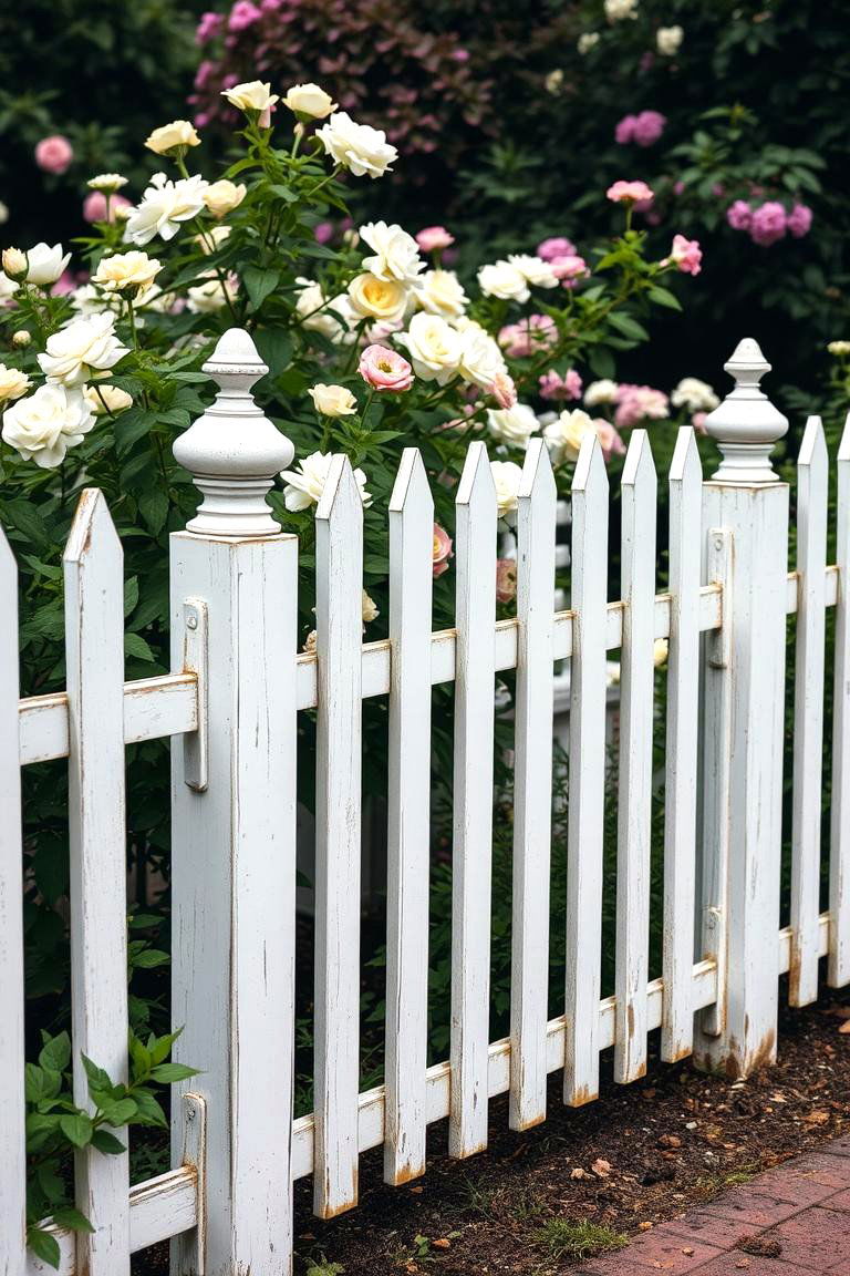 Chalky White Finish for a Soft Vintage Appeal - 24 Fence Painting Ideas