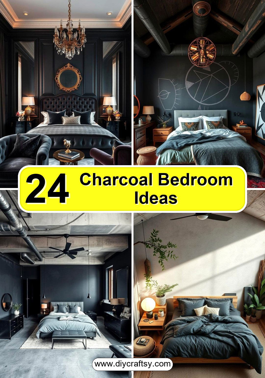 Charcoal Bedroom Ideas