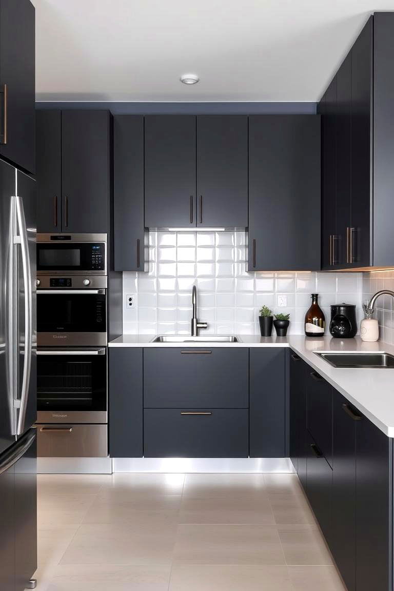 Charcoal Gray Cabinets - 24 Kitchen Cabinet Color Ideas