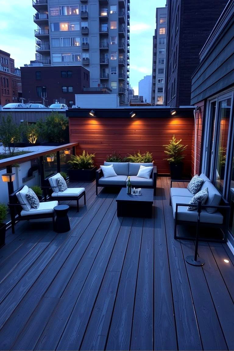 Charcoal Gray Contemporary Deck - 24 Deck Color Ideas