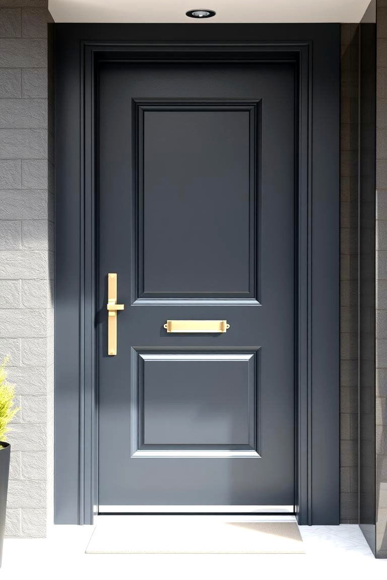 Charcoal Gray for a Bold Modern Look - 24 Front Door Color Ideas