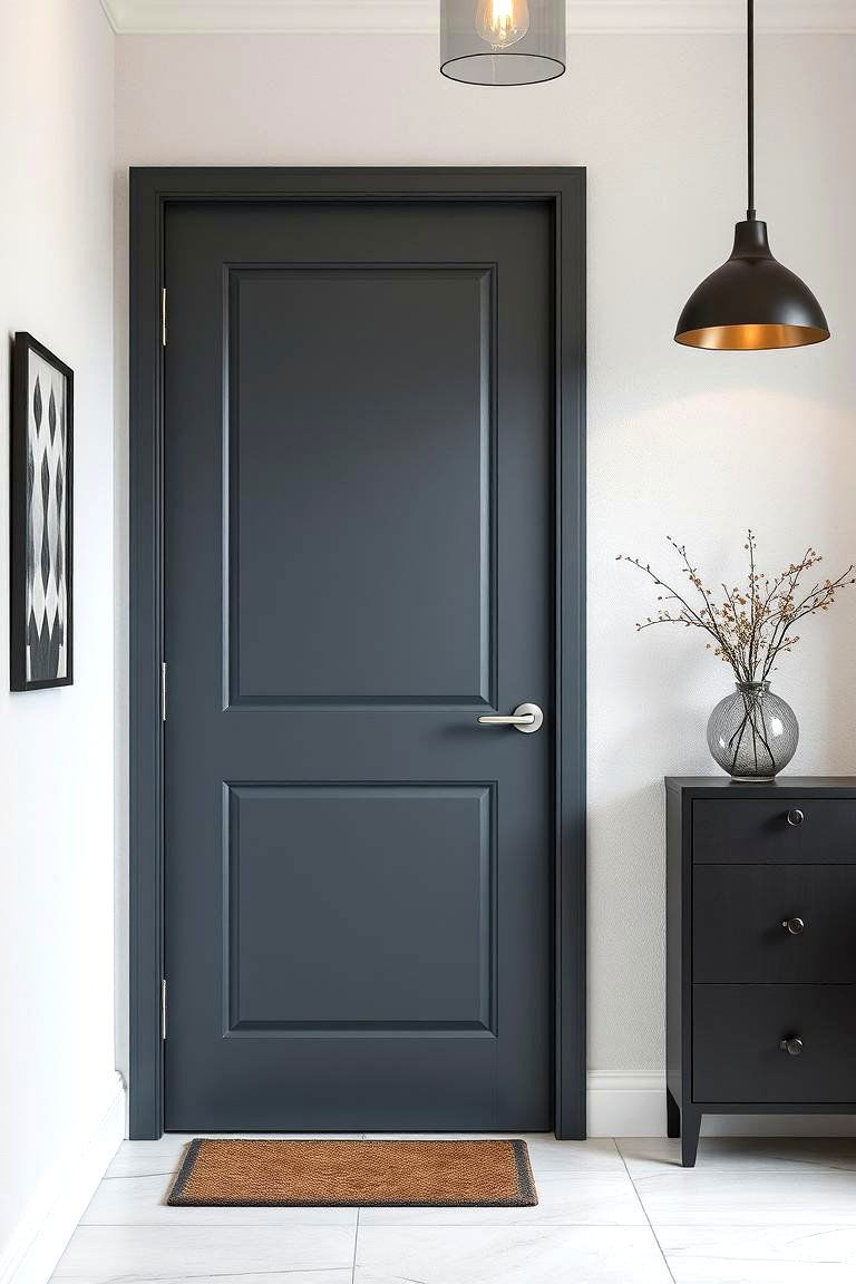 Charcoal Gray - 24 Interior Door Color Ideas