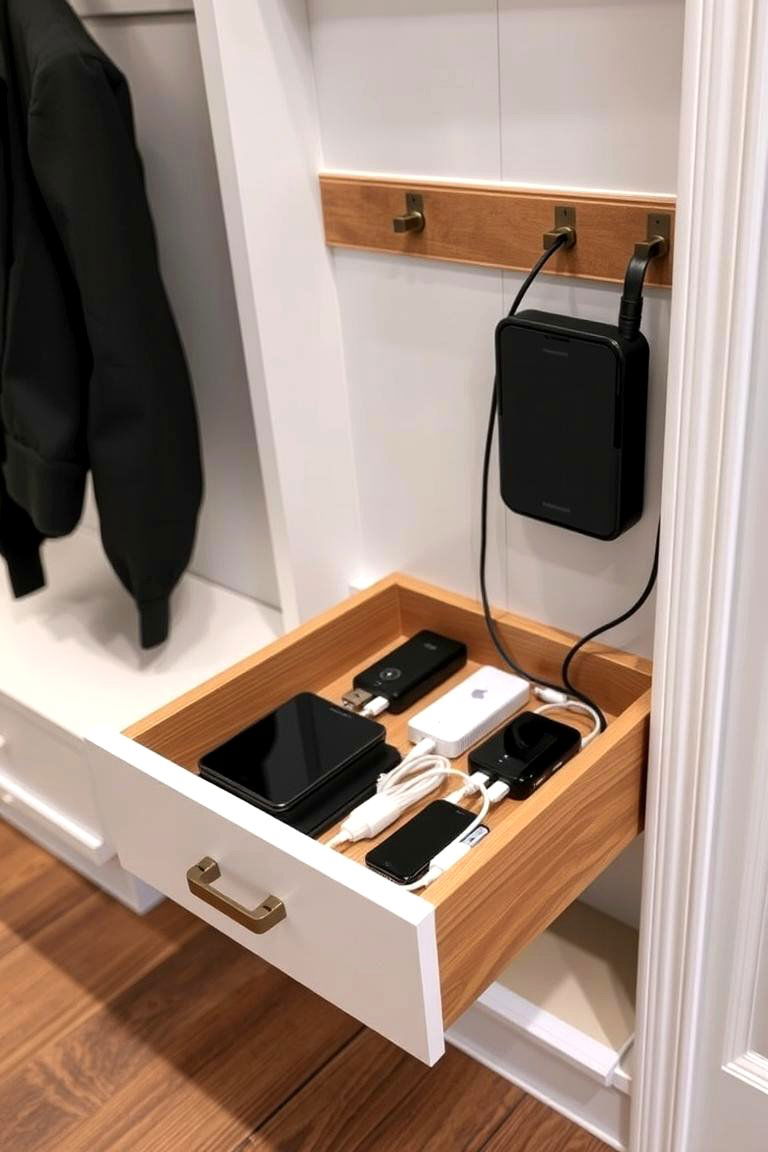Charging Station for Electronic Devices - 24 Mudroom Storage Ideas