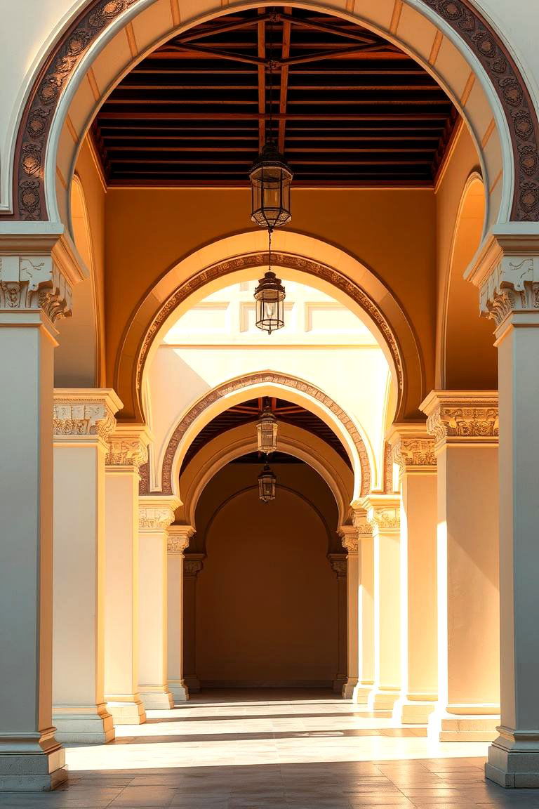 Charming Archways in Cream and Brown - 24 Cream and Brown House Exterior Ideas