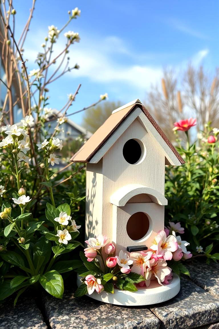 Charming Birdhouses - 24 Spring Front Door Decor Ideas