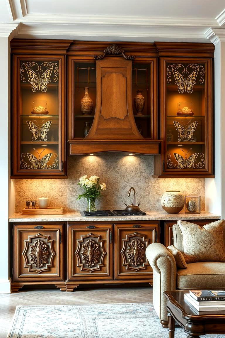 Charming Butterfly Cabinet Details - 24 Butterfly-themed Room Ideas