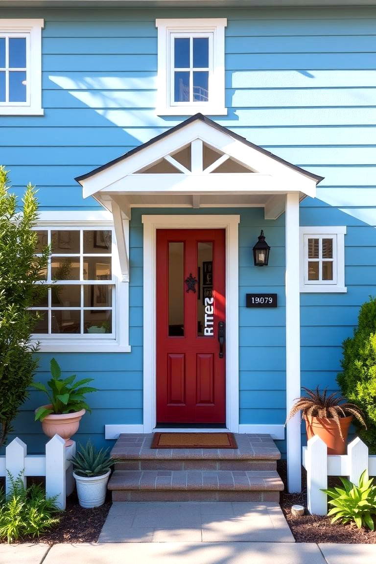 Charming Cornflower Blue - 24 blue exterior house paint ideas