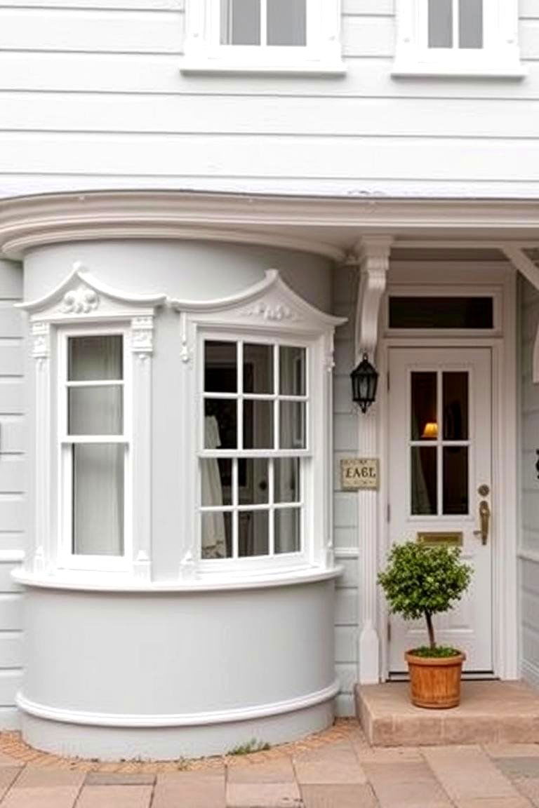 Charming Cottage Appeal - 24 Light Grey House With White Trim Design Ideas