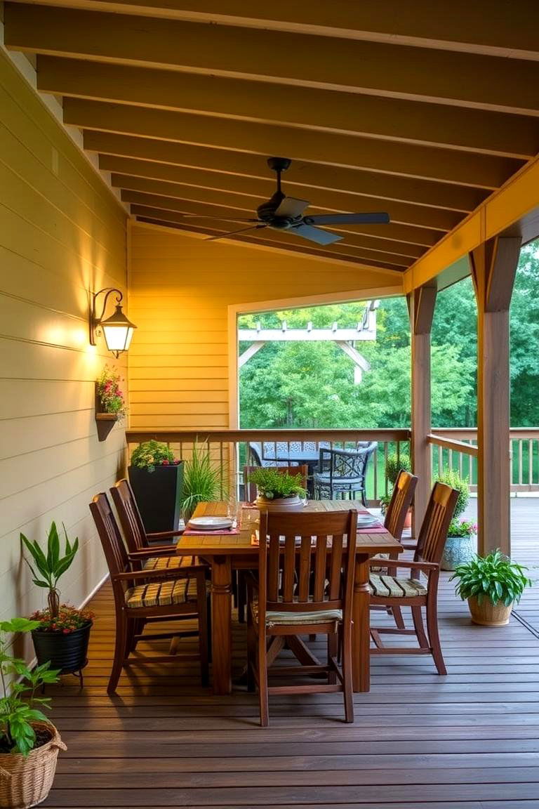 Charming Dining Area - 24 Under Deck Ideas