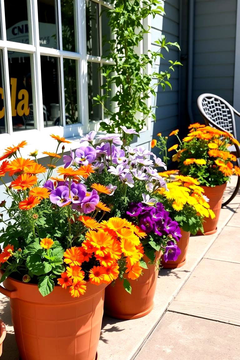 Charming Edible Flower Garden - 24 Patio Garden Ideas