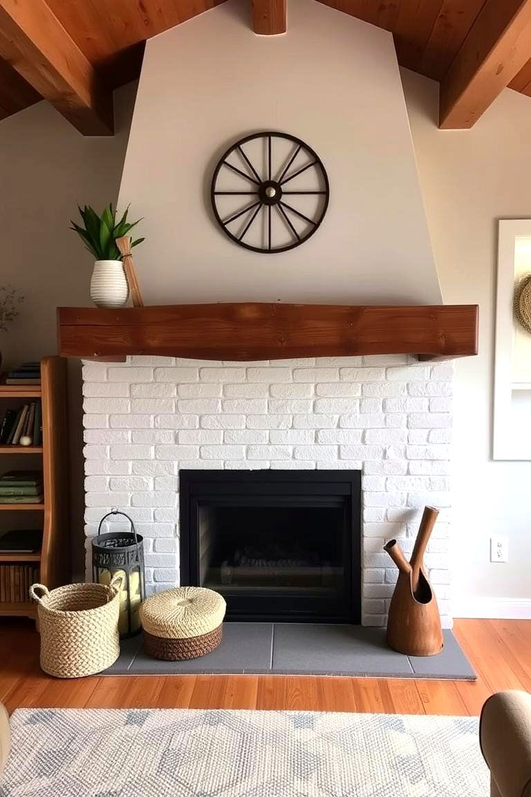 Charming Fireplace Focal Point - 24 Farmhouse Living Room Ideas