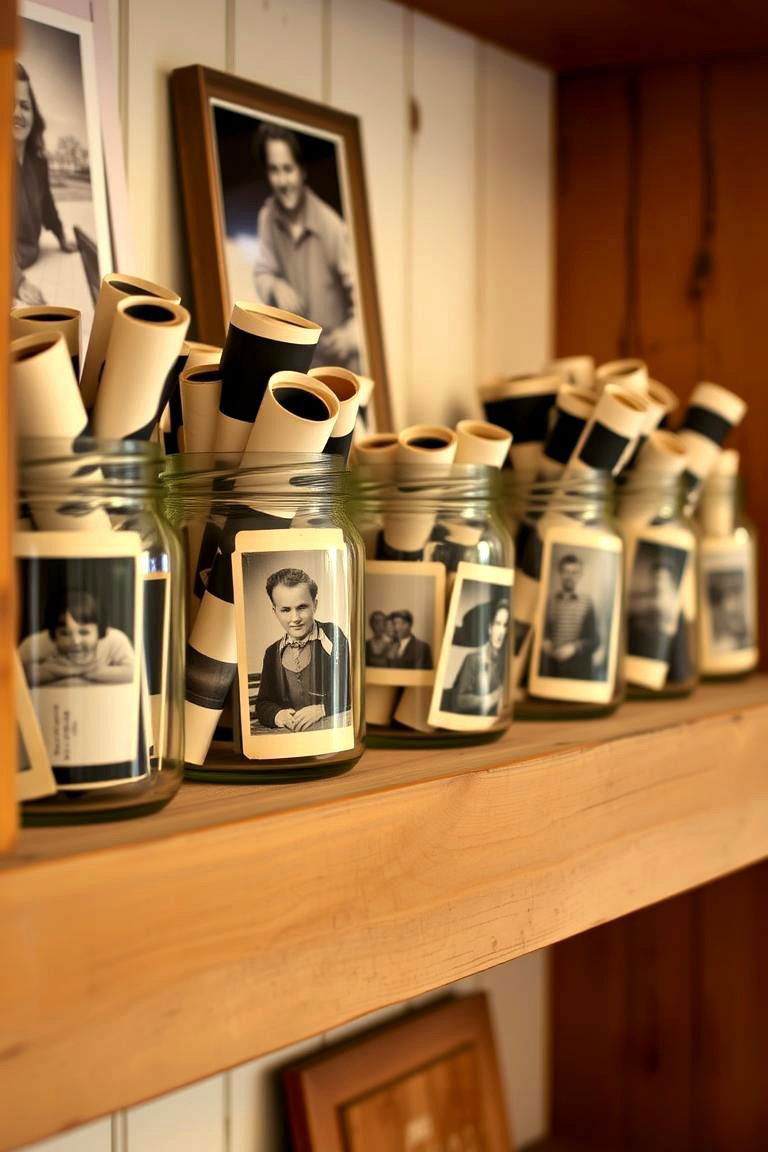 Charming Glass Jar Display - 24 Photo Display Ideas