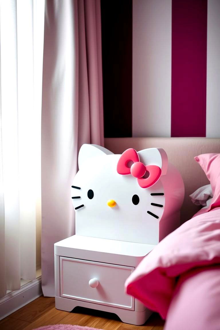 Charming Hello Kitty Nightstand - 24 Hello Kitty Bedroom Ideas