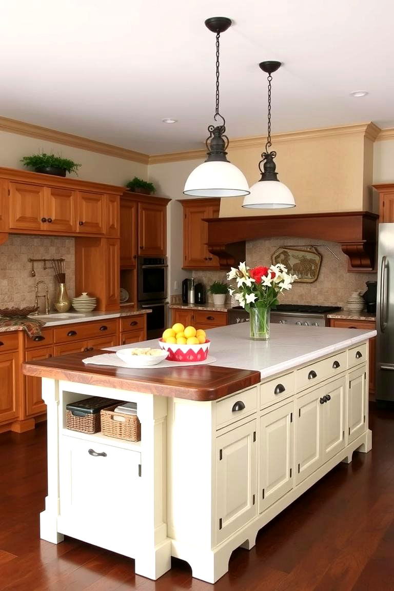 Charming Italian Kitchen Islands - 24 Italian Kitchen Design Ideas