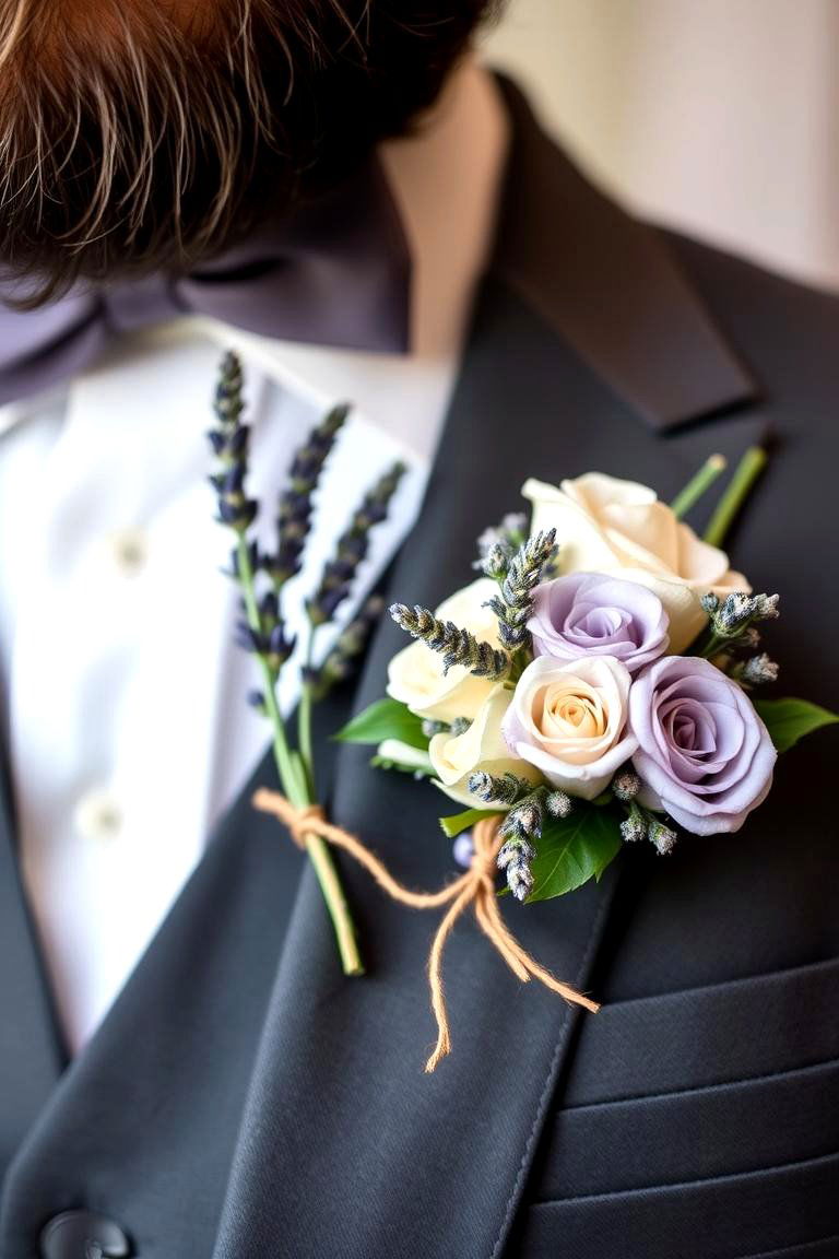 Charming Lavender Boutonnieres and Corsages - 24 Lavender Wedding Ideas