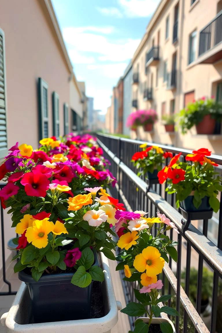 Charming Petunias - 24 Flowering Plants for Balcony