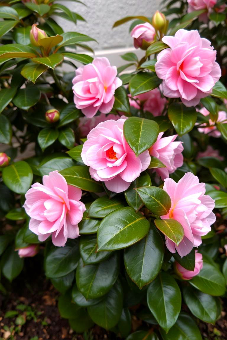 Charming Pink Camellia Corner - 24 Pink Garden Ideas