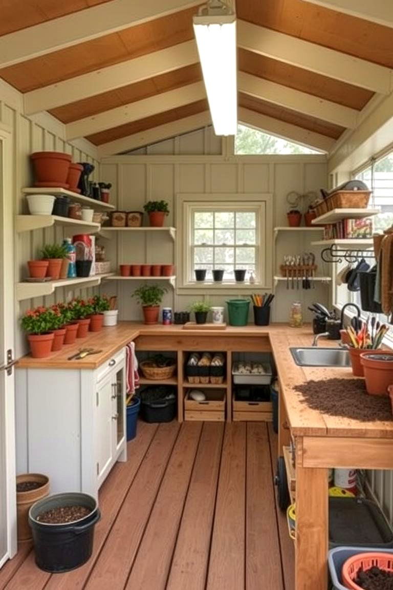 Charming Potting Shed - 24 Under Deck Ideas