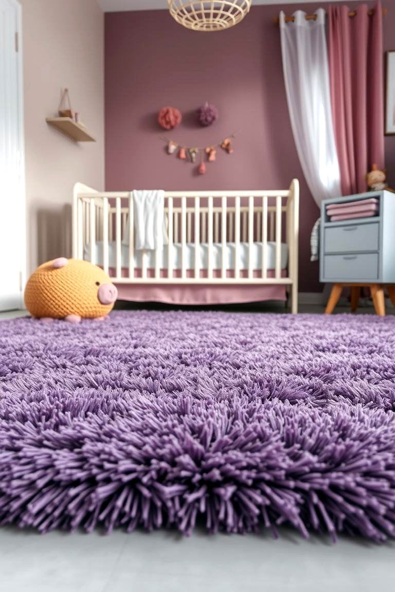 Charming Purple Rug - 24 Purple Nursery Ideas