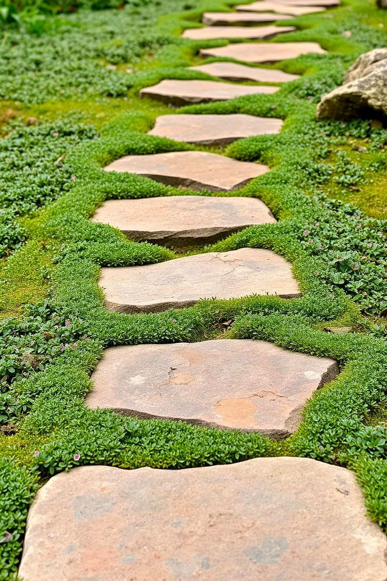 Charming Stepping Stone Trails - 24 Mediterranean Garden Ideas